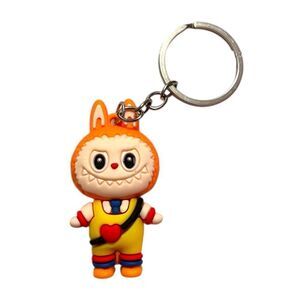 🤯5/$25🤯 Cute Orange Labubu Heart Keychain